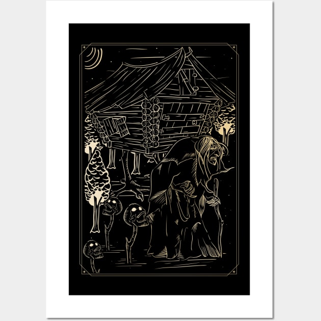 Baba Yaga - Witch Witchcraft Spells Gift Wall Art by biNutz